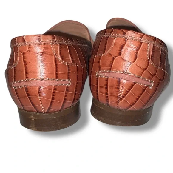 J. Crew Academy Crocodile embossed Pattern leather Loafers - Picture 4 of 7